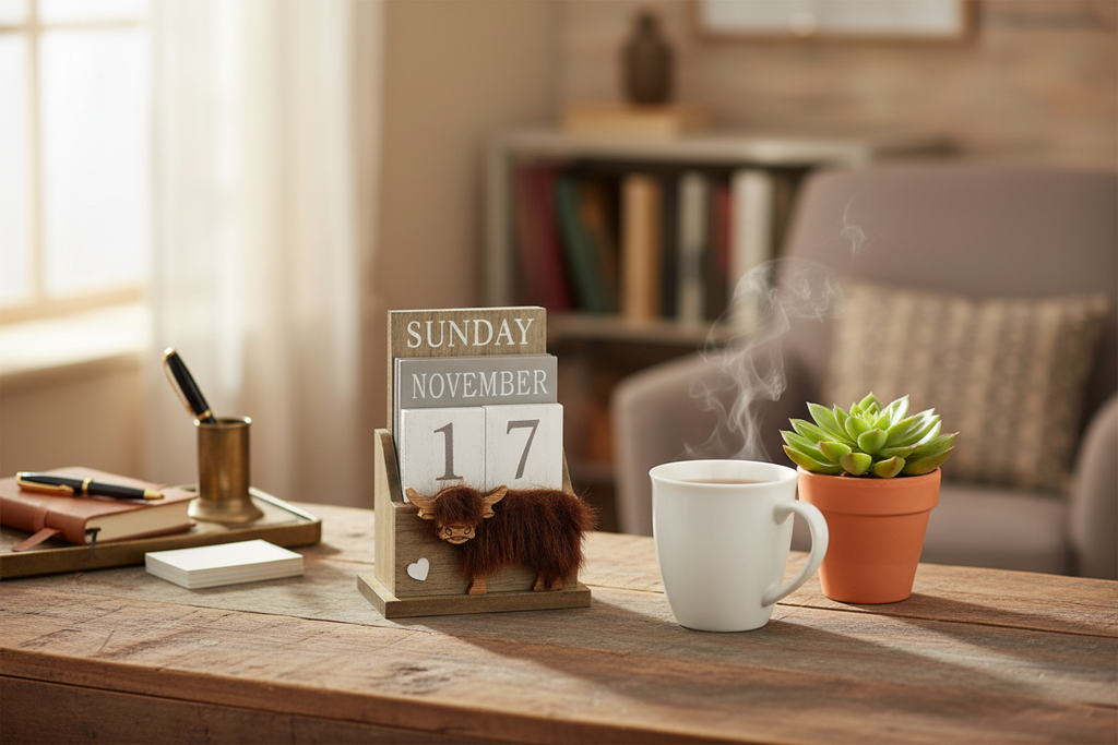Highland Cow Perpetual Calendar - Lifestyle 1
