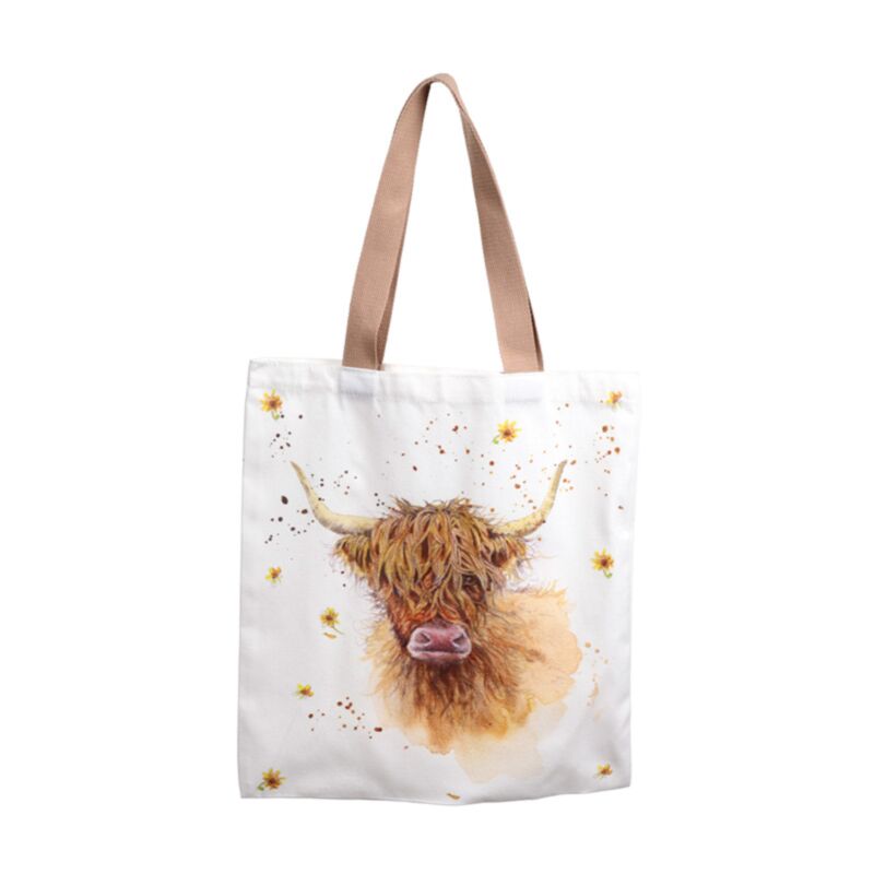 Jan Pashley Highland Cow Polycotton Tote Bag