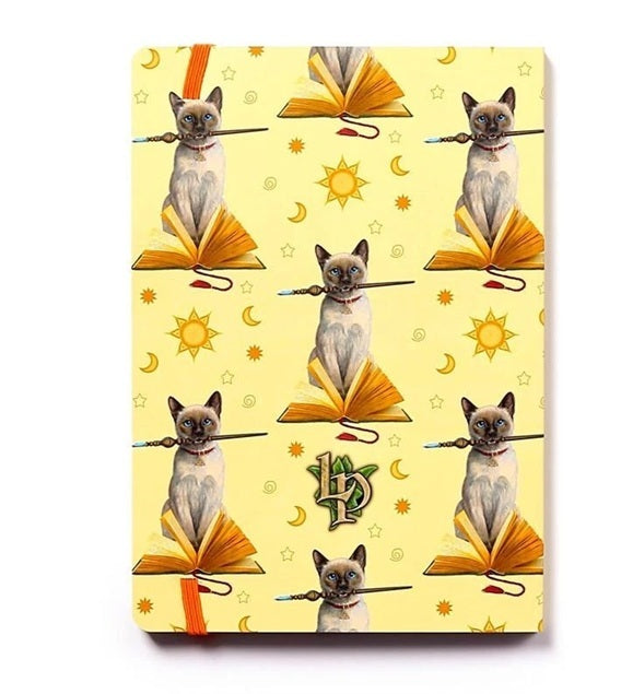 Lisa Parker Hocus Pocus Witch Cat Notebook Lined A5 Recycled Paper