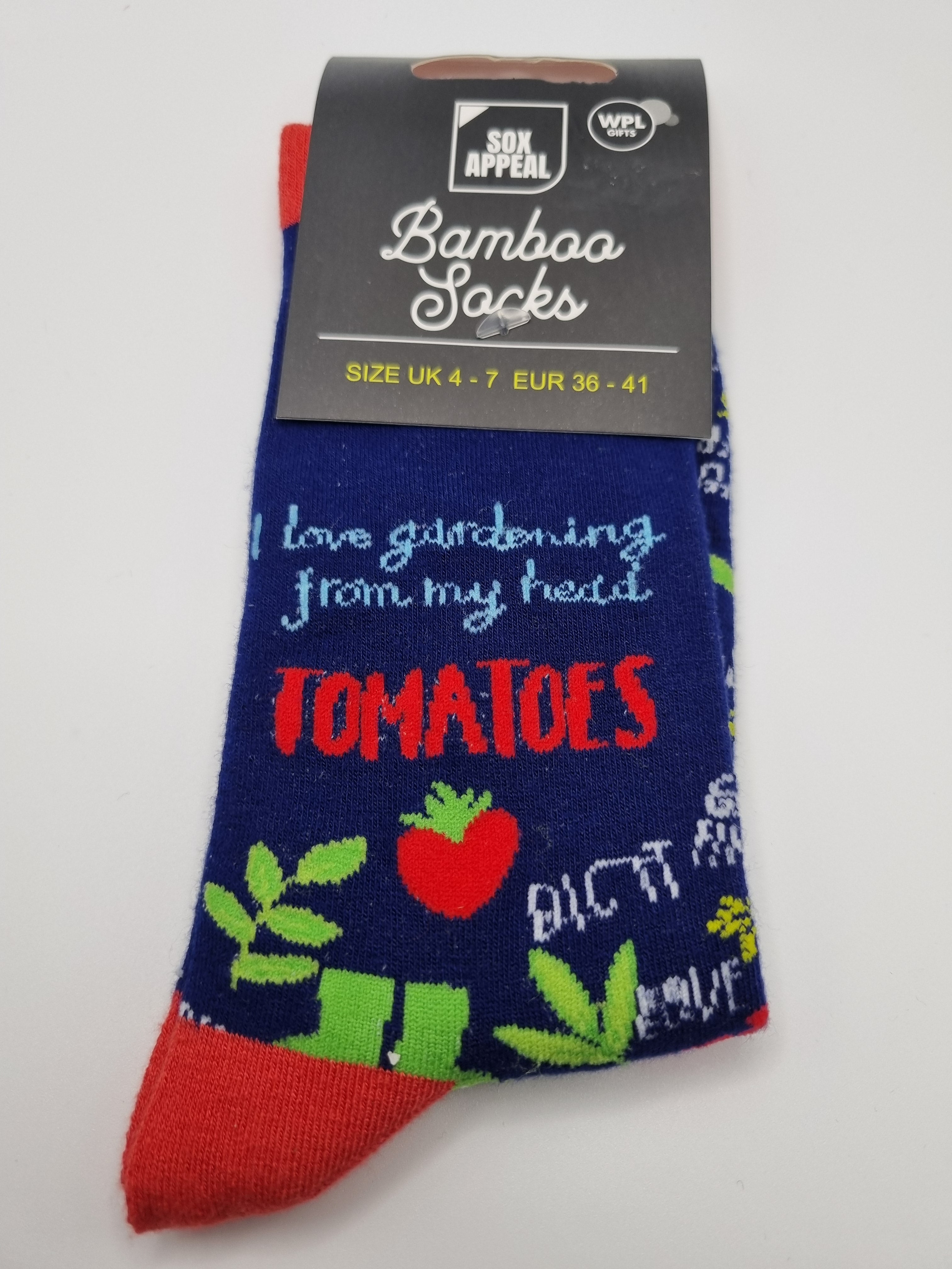I Love Gardening Novelty Bamboo Socks UK 4-7