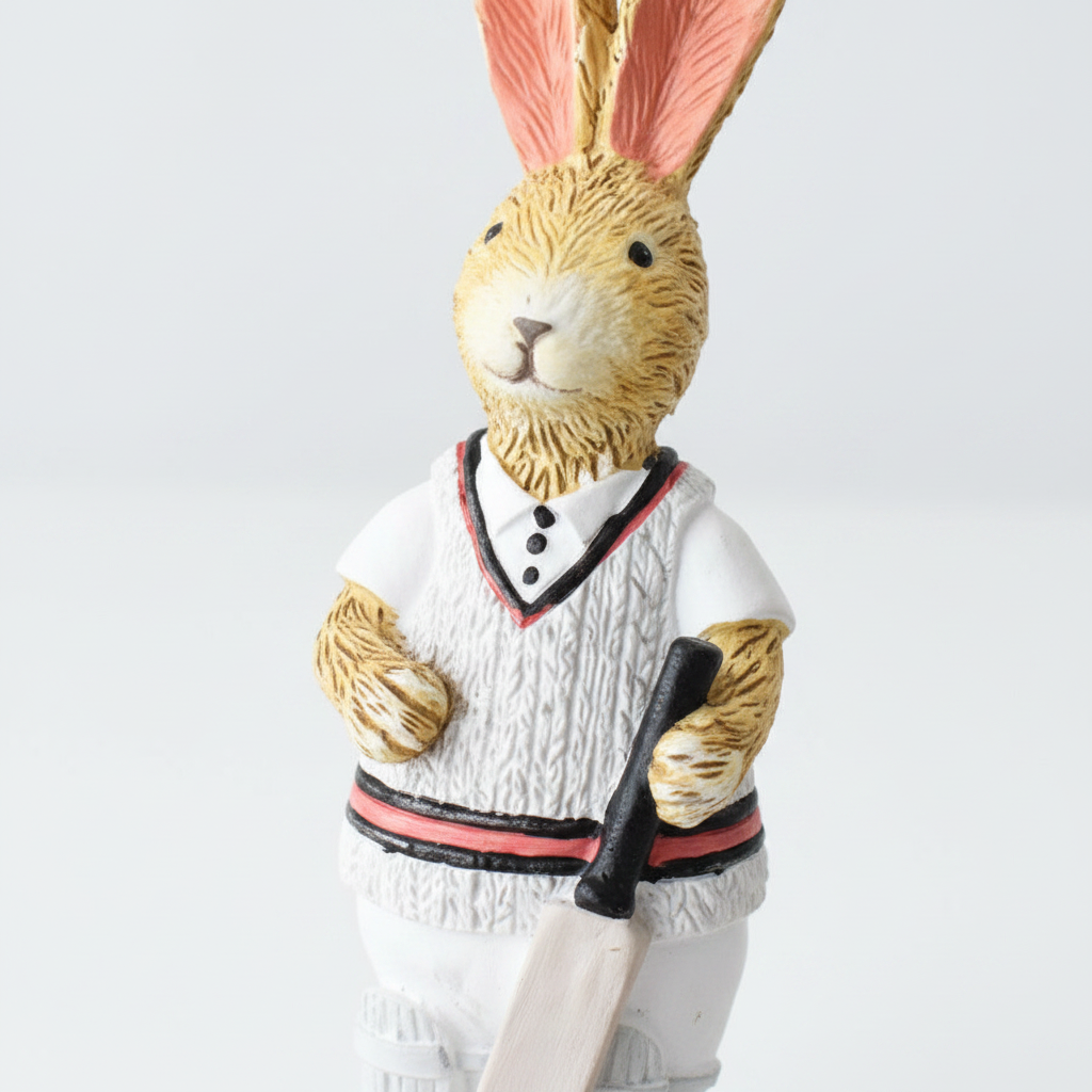 Jasper Rabbit Cricket Figurine - detail