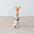 Jasper rabbit cricket figurine, a playful decorative piece for sports fans