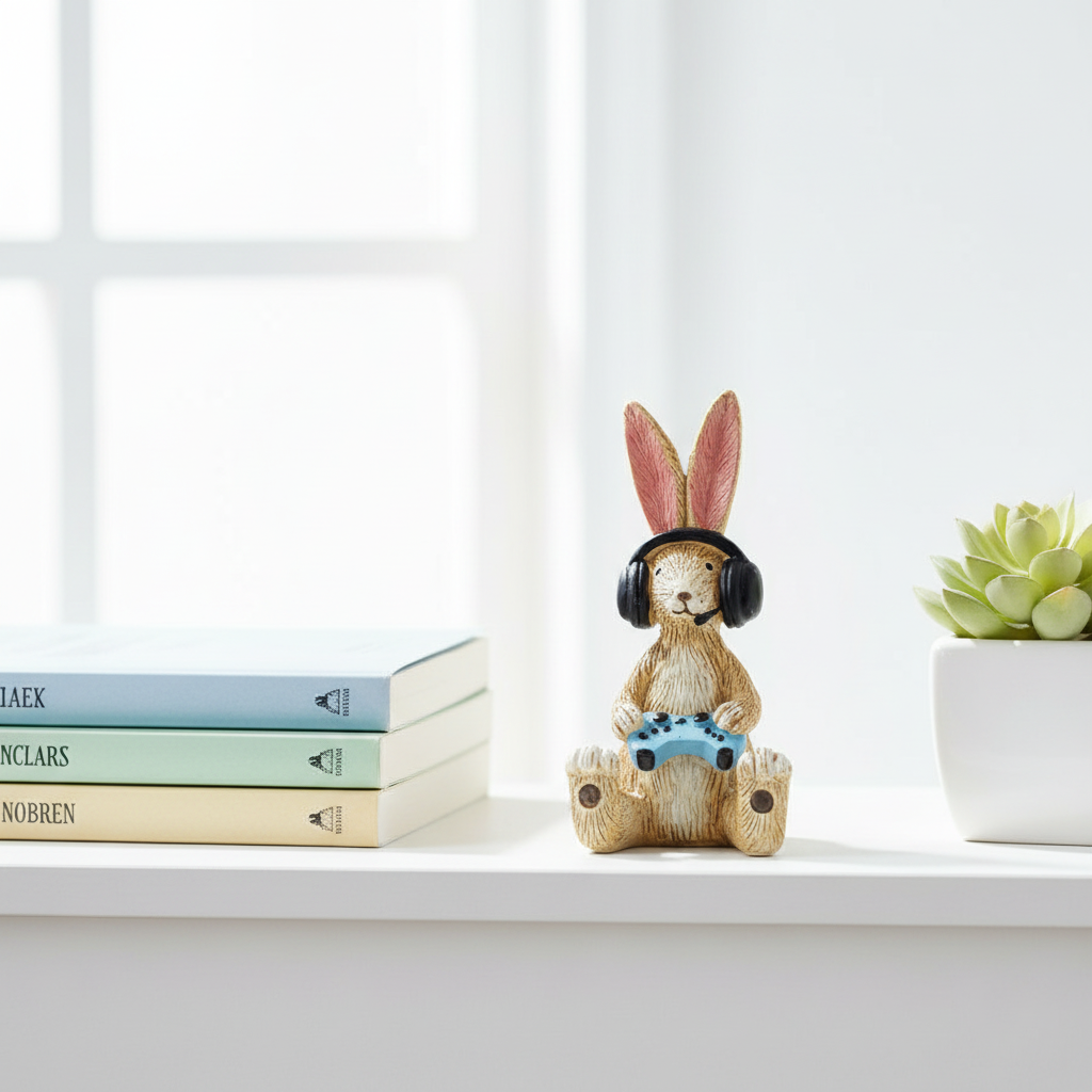 Jasper Rabbit Gamer - White Shelf Styling