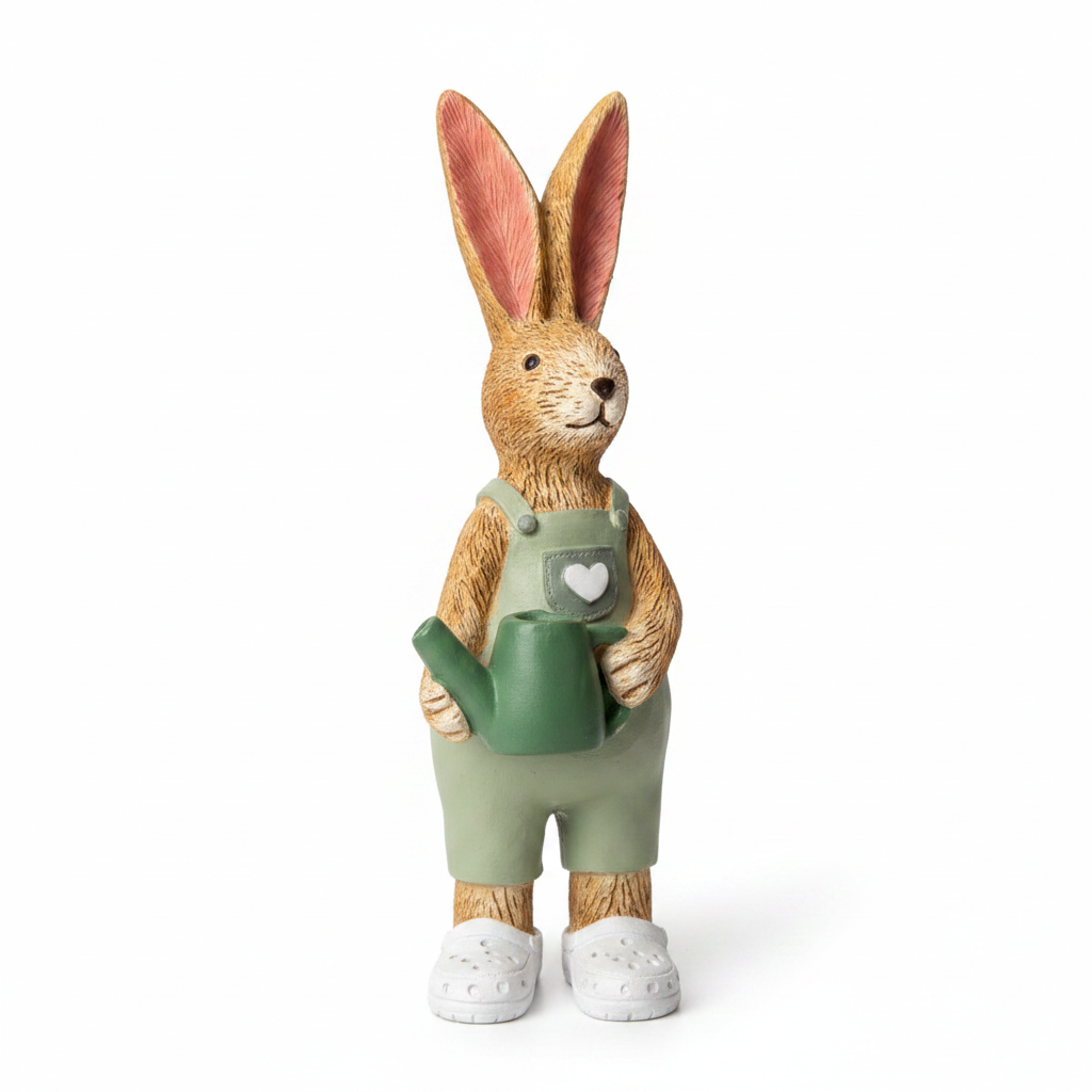 Jasper Rabbit Gardening Figurine - detail