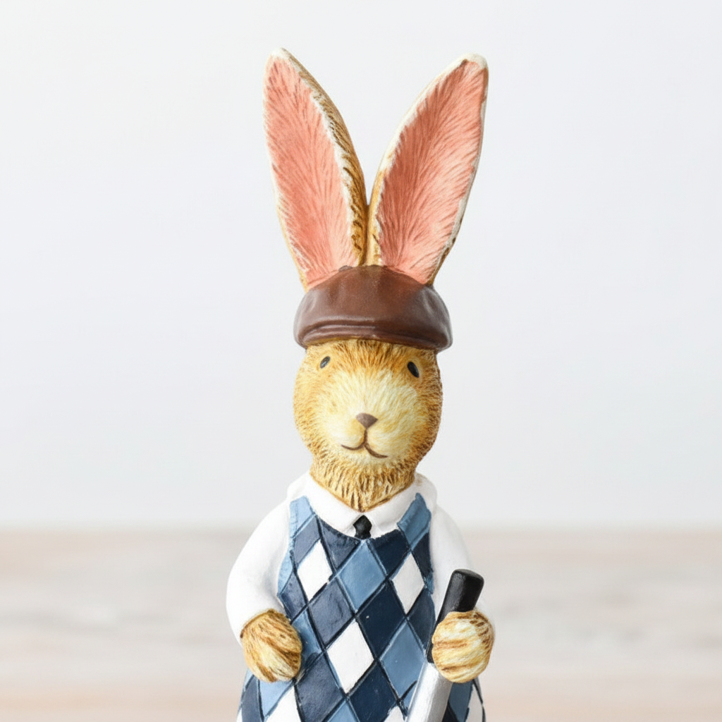 Jasper Rabbit Golf Figurine - detail
