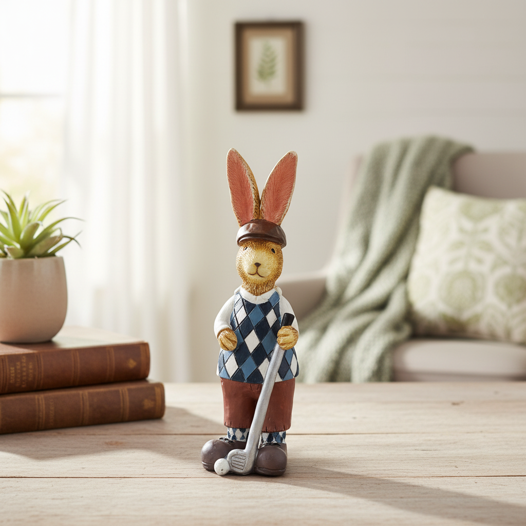 Jasper Rabbit Golf Figurine - lifestyle