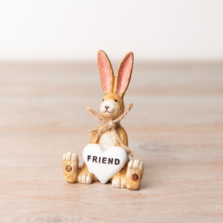 Mini Jasper rabbit friend figurine, a tiny decorative piece full of charm and character