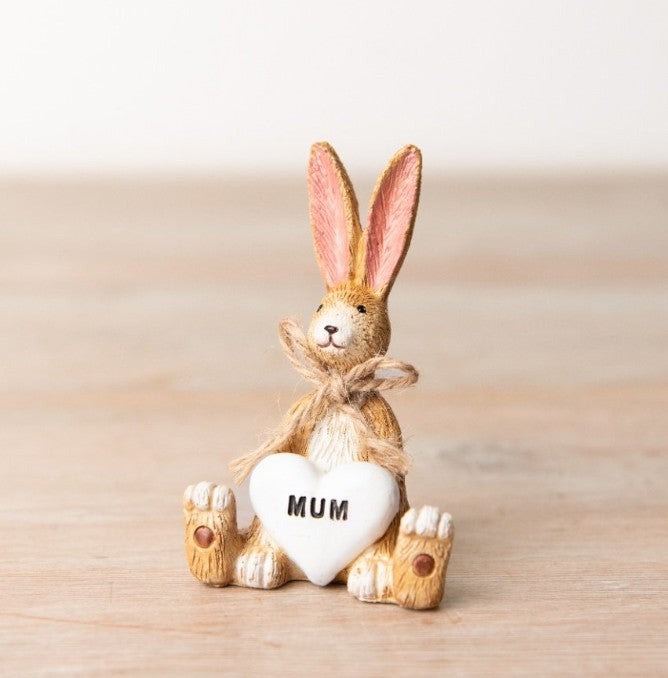 Mini Jasper rabbit mum figurine, a small and adorable decorative piece for family-themed displays