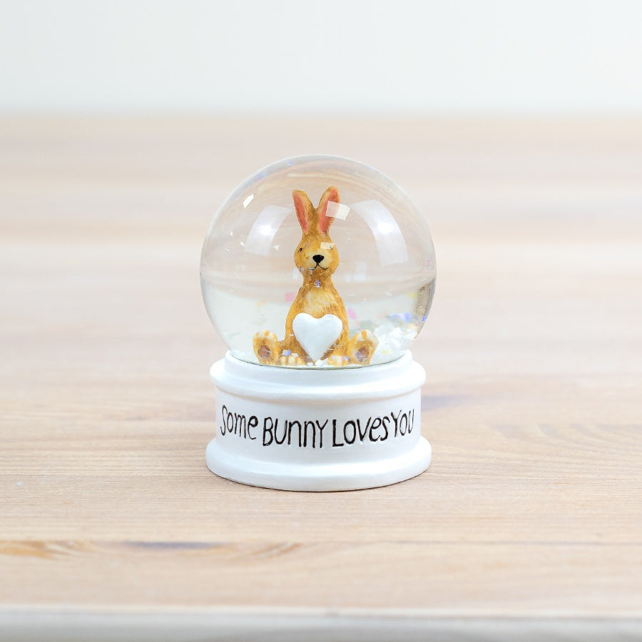 Jasper rabbit mini snow globe, a charming collectible with whimsical detail
