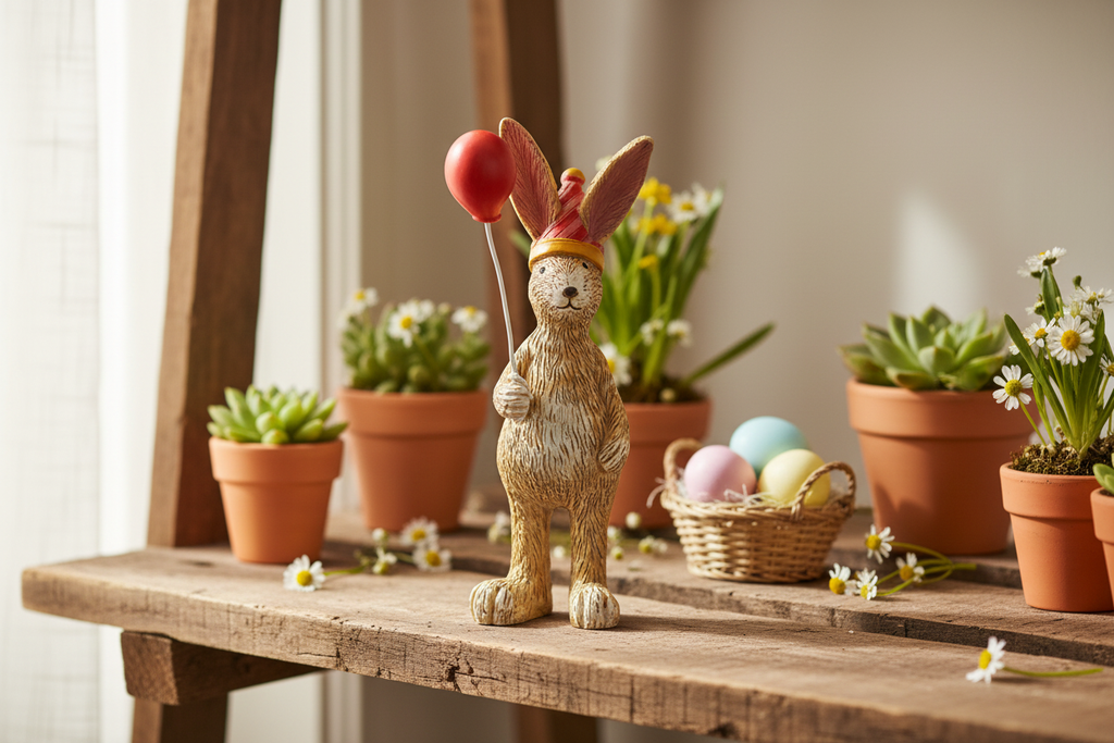 Jasper Rabbit on Spring Shelf