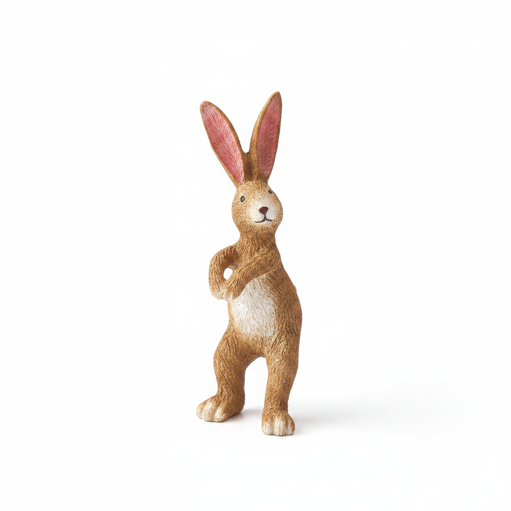 Jasper Rabbit Pot Hanger Figurine - detail