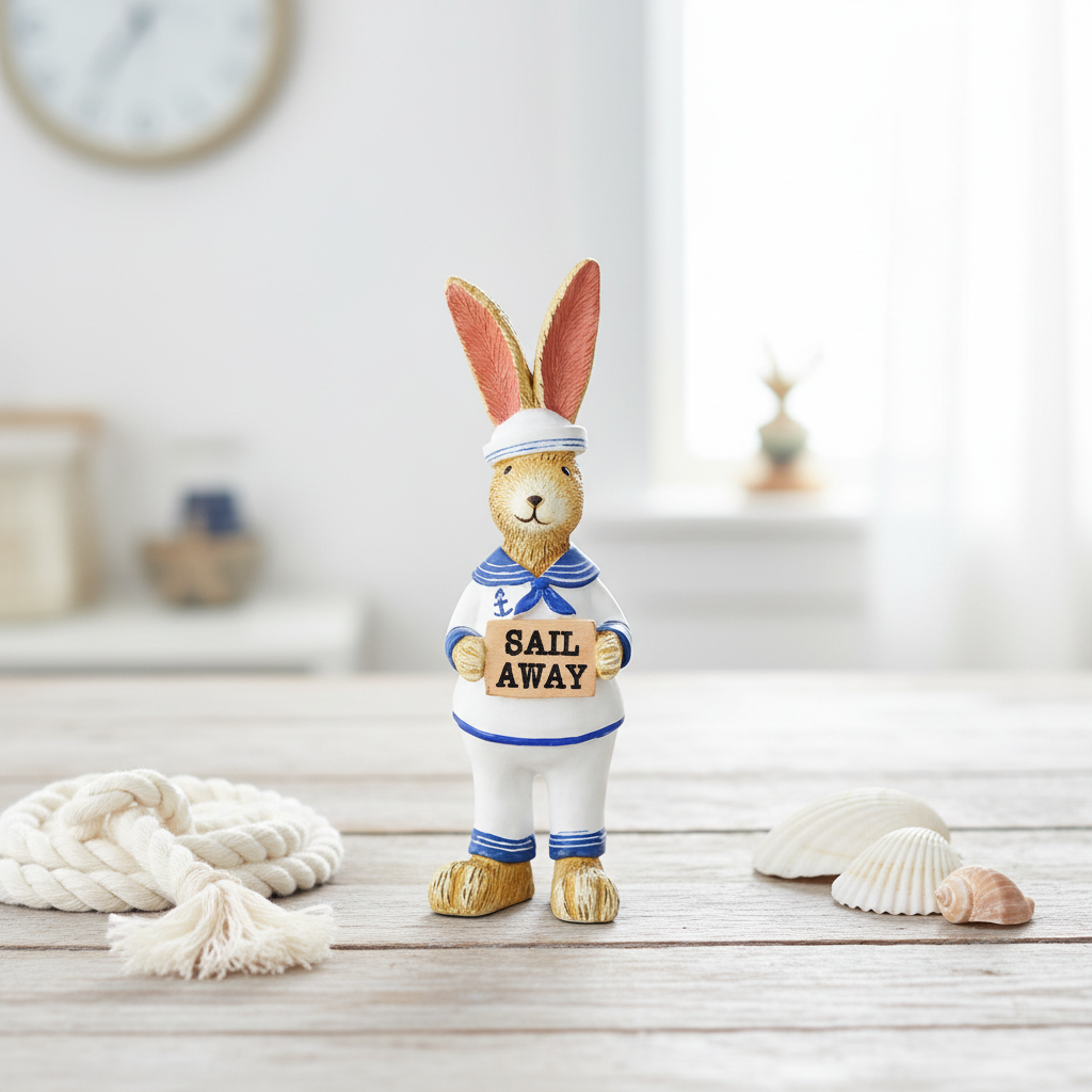 Jasper Rabbit Sailor Figurine - lifestyle