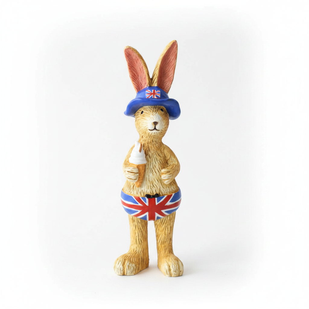 Jasper Rabbit Seaside Figurine - detail