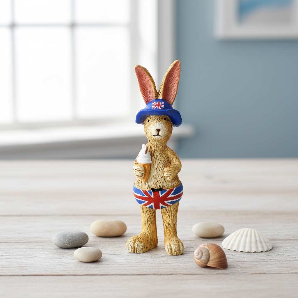 Jasper Rabbit Seaside Figurine - lifestyle