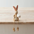 Jasper rabbit heart shelf sitter, a decorative ornament designed to sit neatly on shelves