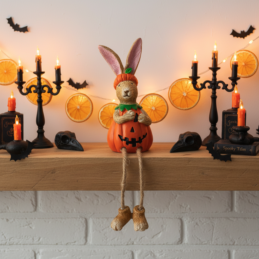 Jasper Rabbit Shelf Sitter - Mantelpiece