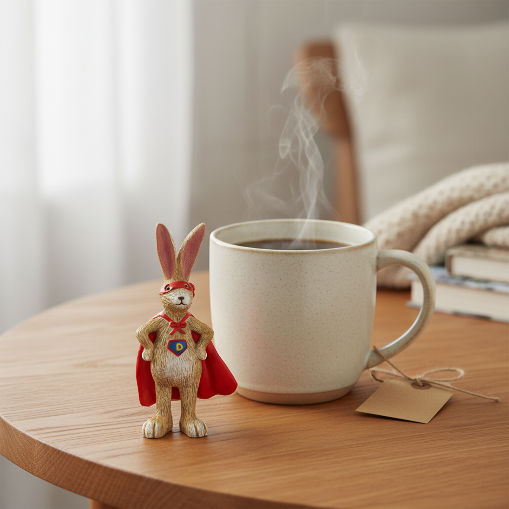 Jasper Rabbit Super Daddy Figurine - lifestyle rescaled