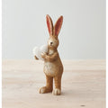 Jasper rabbit white heart figurine, a gentle and charming ornament for home decor