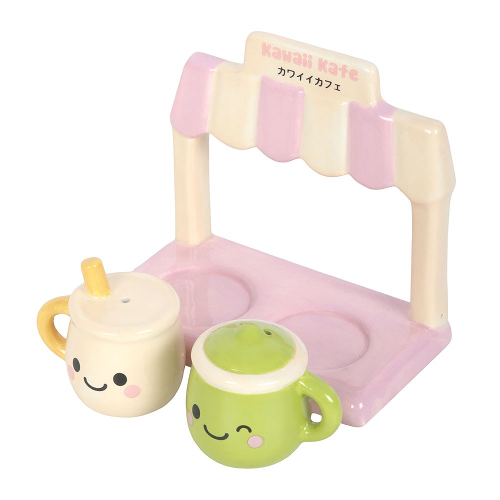 Kawaii Latte Ceramic Salt & Pepper Pots