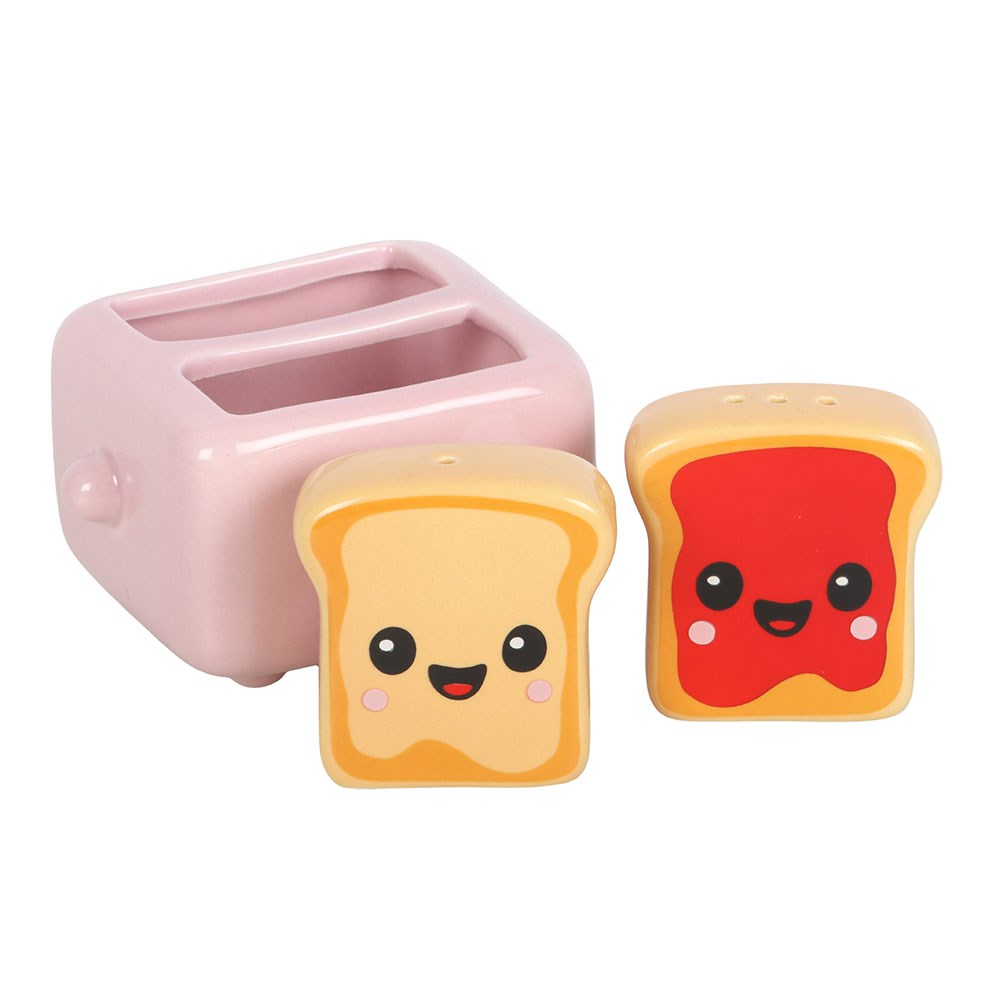 Kawaii Toast Ceramic Salt & Pepper Pots
