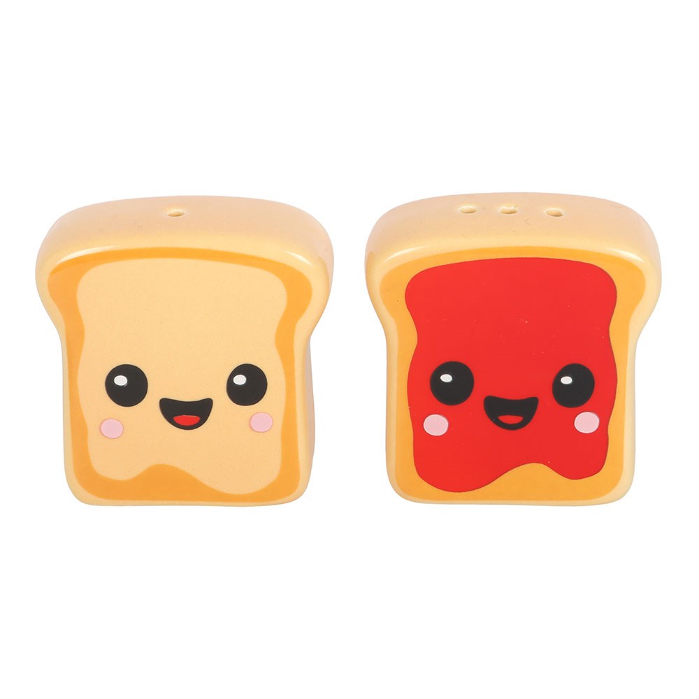 Kawaii Toast Ceramic Salt & Pepper Pots