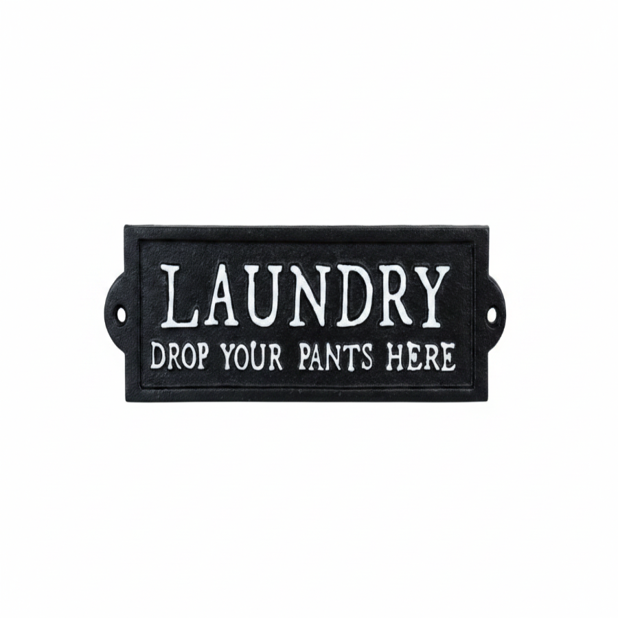 Laundry Sign White Background