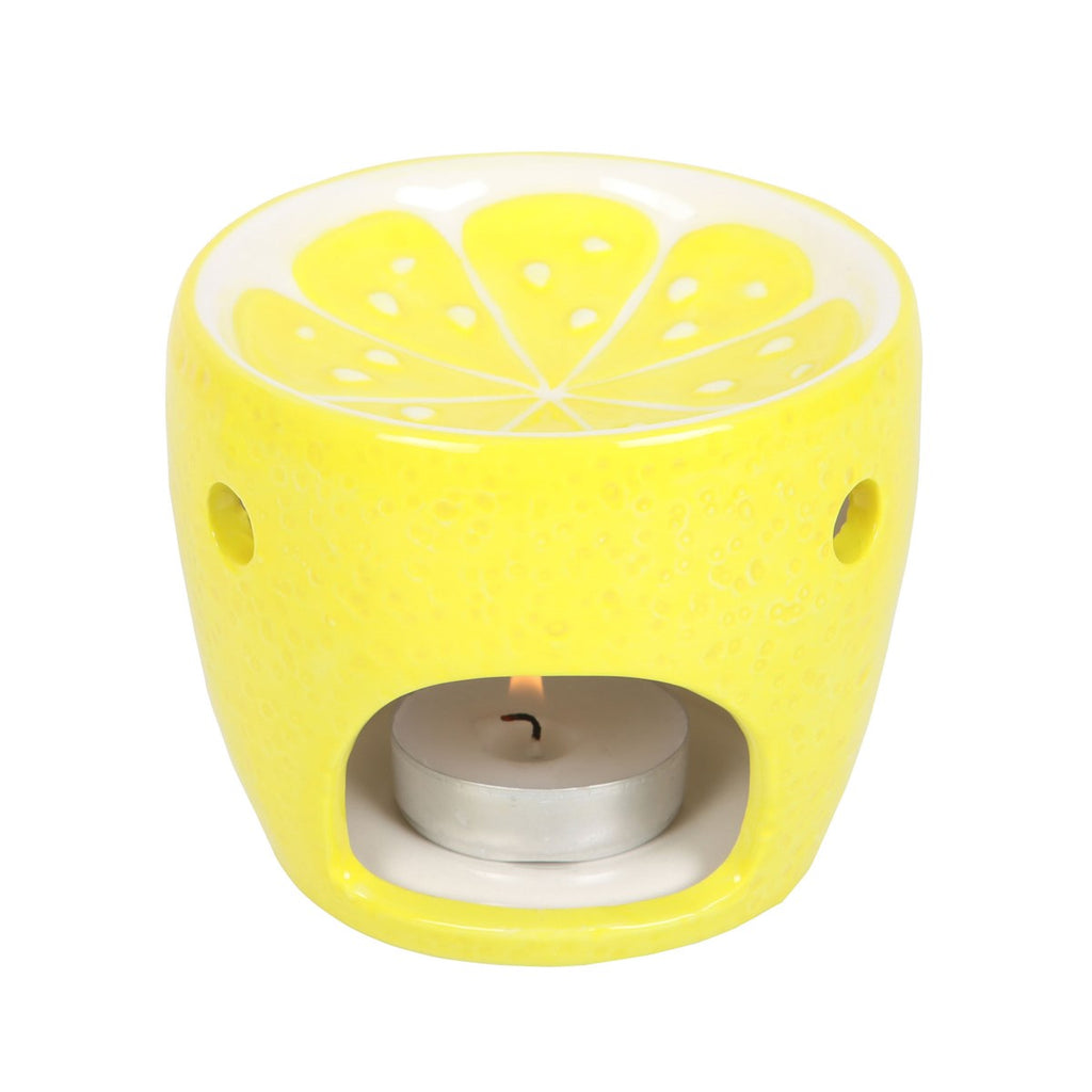 Lemon Shaped Ceramic Oil Burner & Wax Warmer