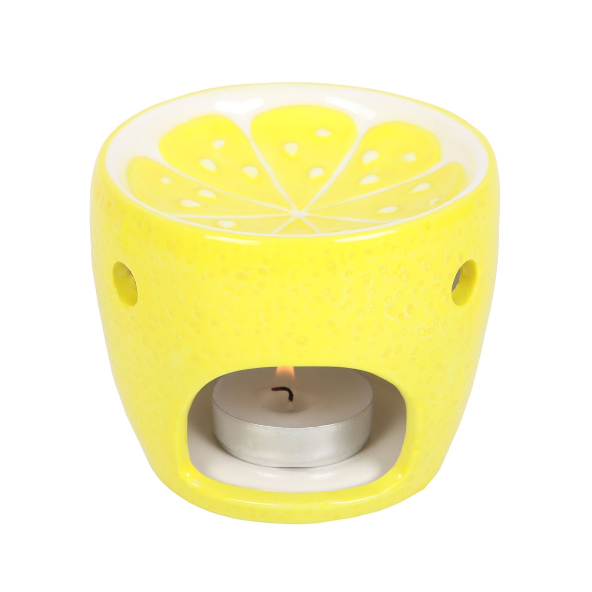 Lemon Shaped Ceramic Oil Burner & Wax Warmer