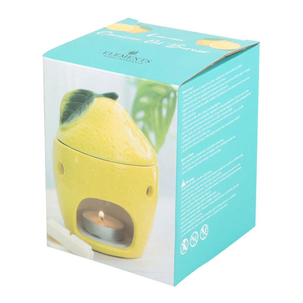 Lemon Shaped Ceramic Oil Burner & Wax Warmer