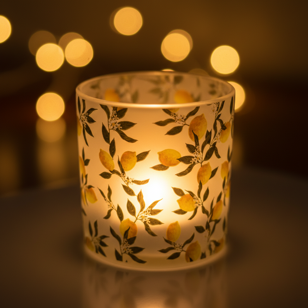 Lemon Votive - Close-up Warm Glow