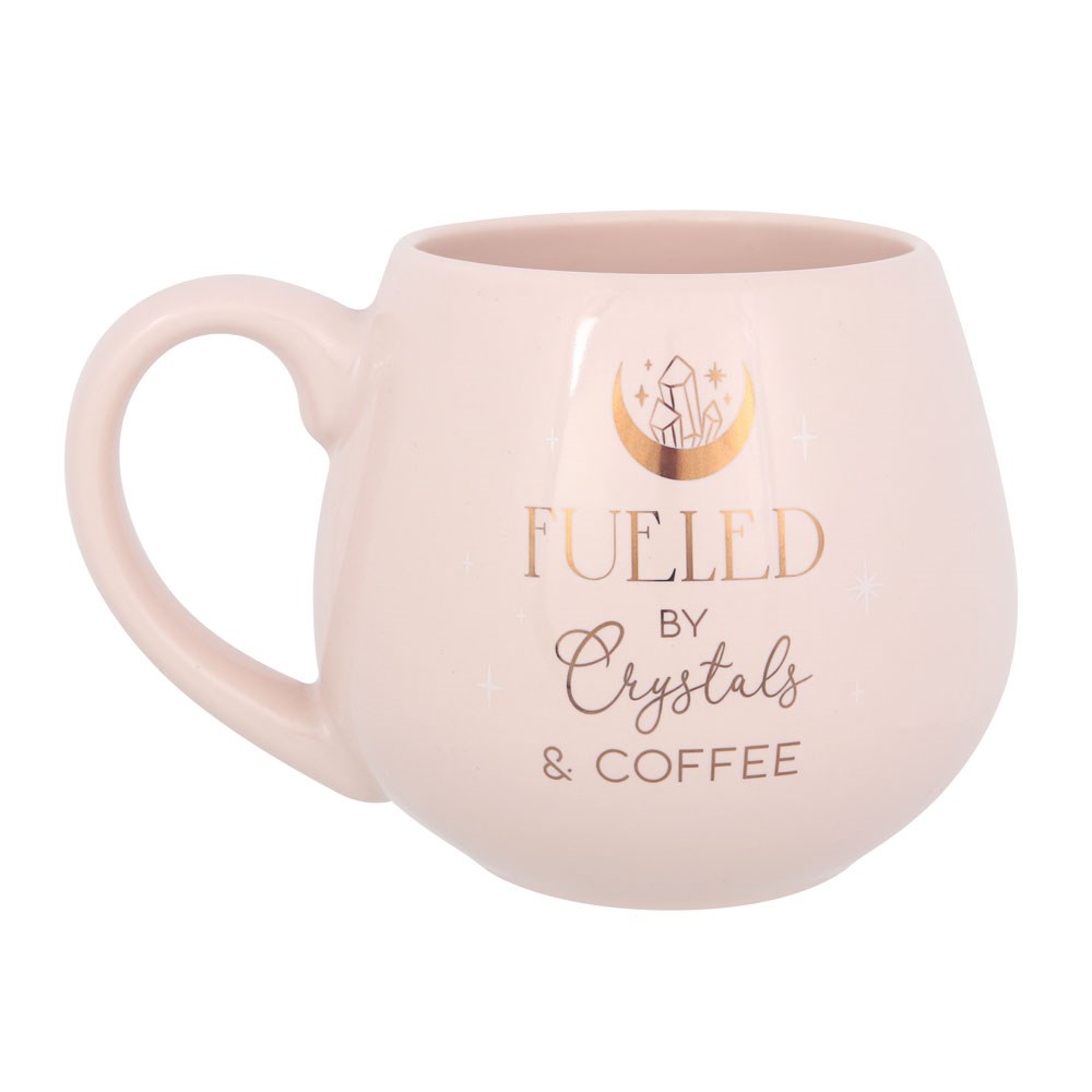 Fueled By Crystals & Coffee Ceramic Rounded Mug