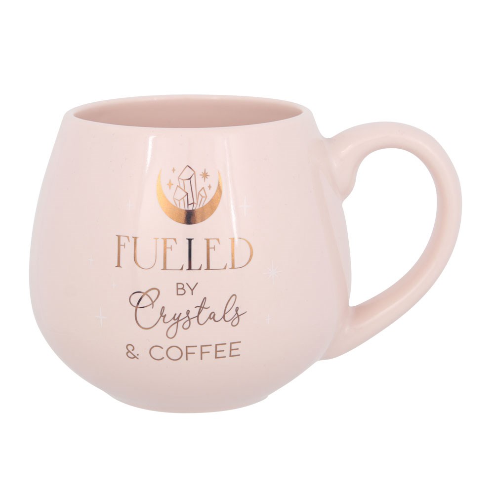 Fueled By Crystals & Coffee Ceramic Rounded Mug