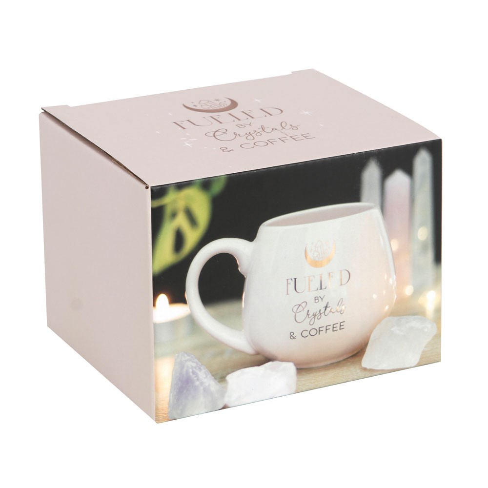Fueled By Crystals & Coffee Ceramic Rounded Mug