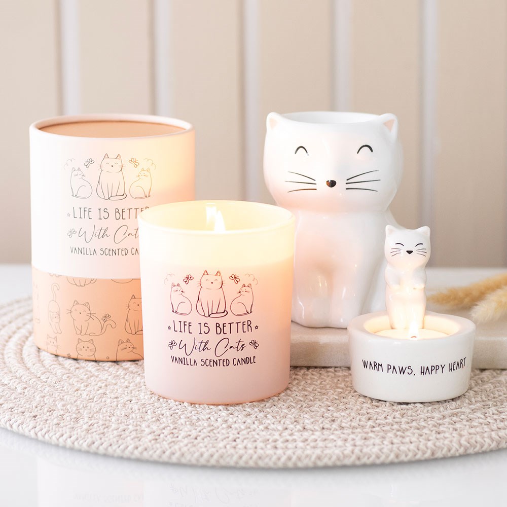 Life Is Better With Cats Vanilla Scented Candle