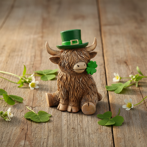 Lucky Boy Highland Cow - Clover Flat Lay