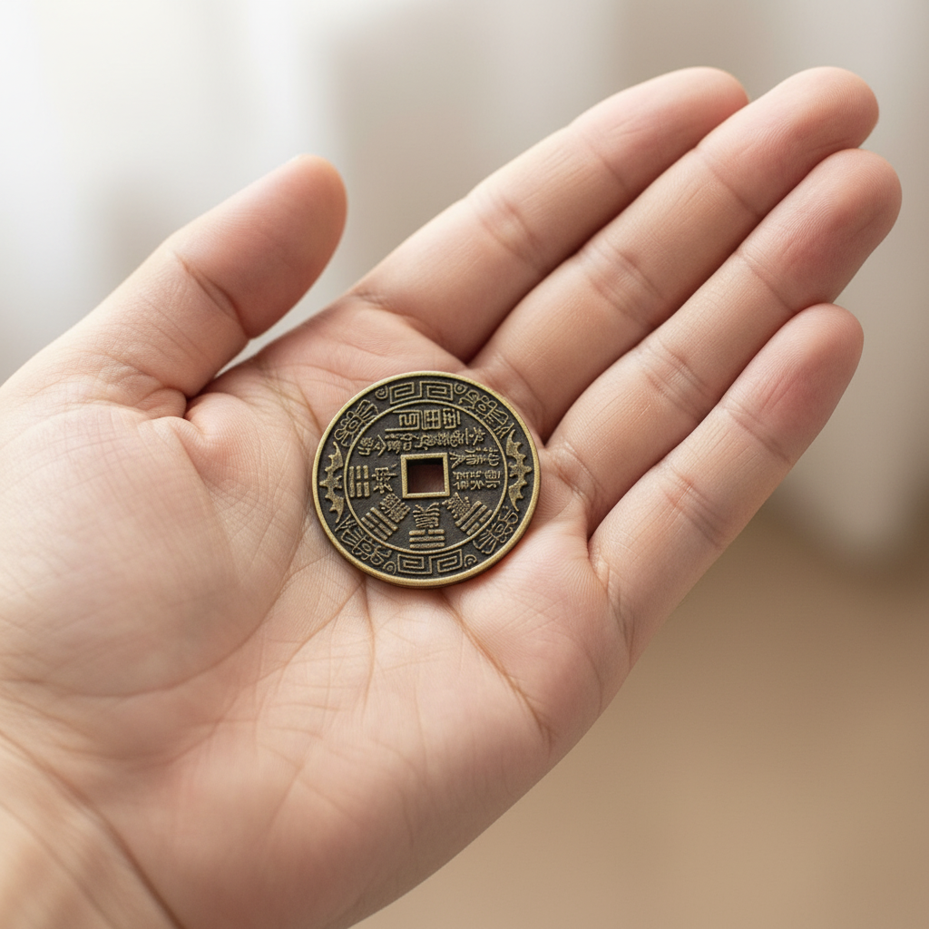 Lucky Chinese Coin - In Hand
