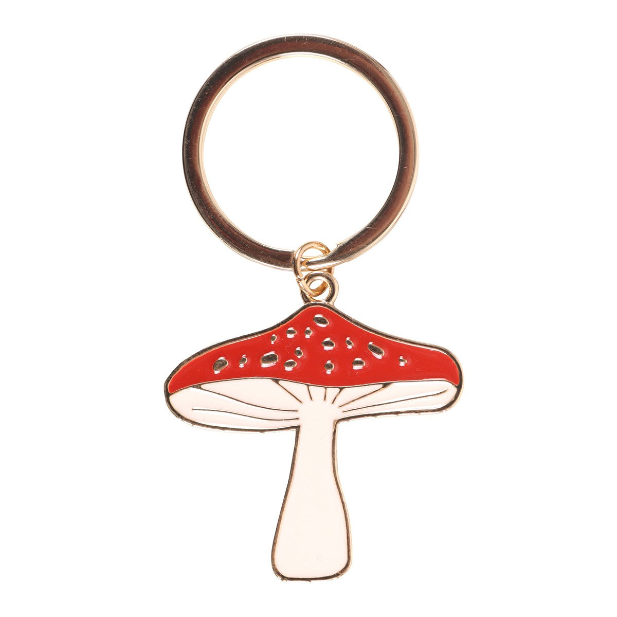 Lucky Toadstool Metal & Enamel Keyring