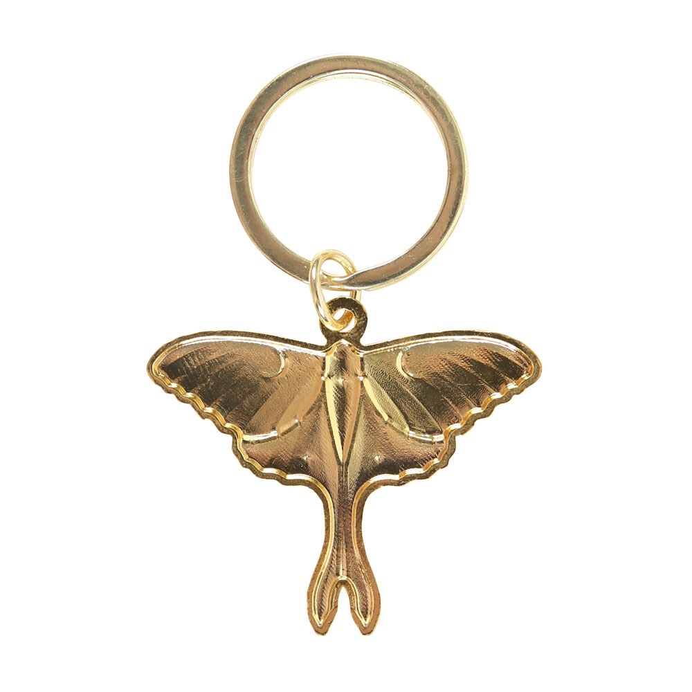 Luna Moth Enamel & Metal Keyring