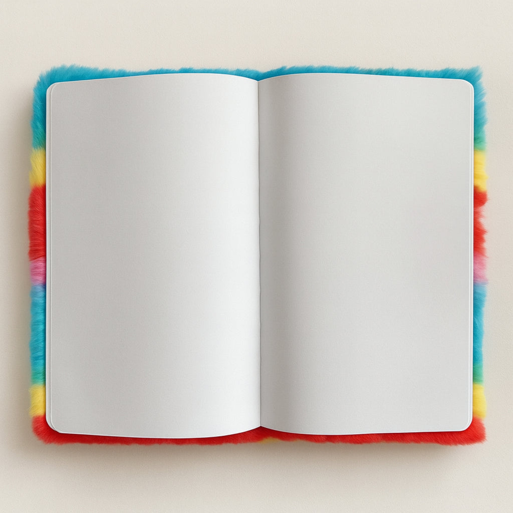 Magic In My Mind Rainbow Fluffy Journal Notebook