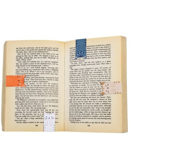 Set Of 4 Magnetic Cat Bookmarks