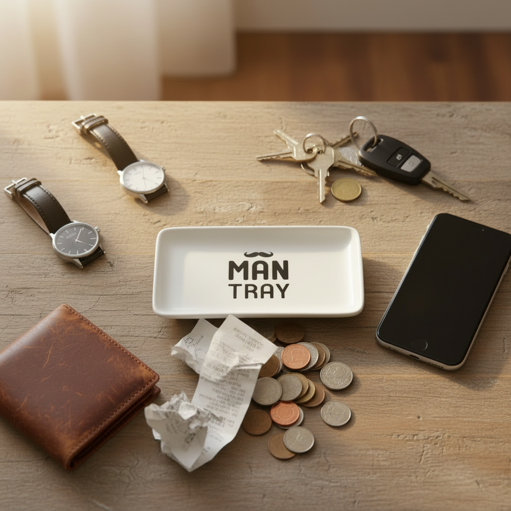 Man Tray - Natural Flat Lay