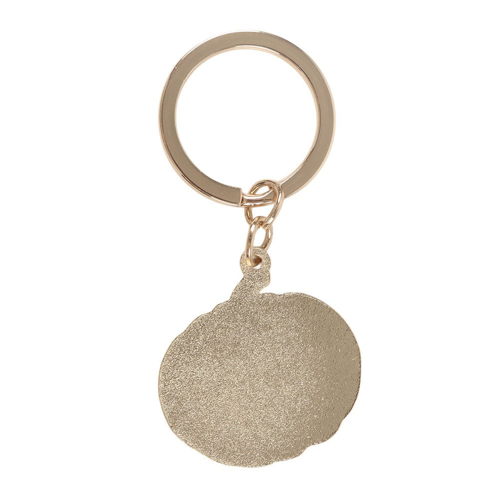 Pretty Pumpkin Alloy and Enamel Keyring