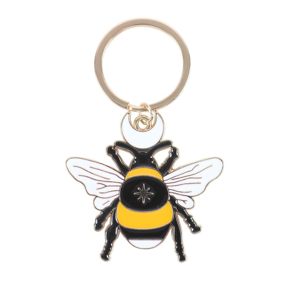 Midnight Bee Enamel And Metal Keyring