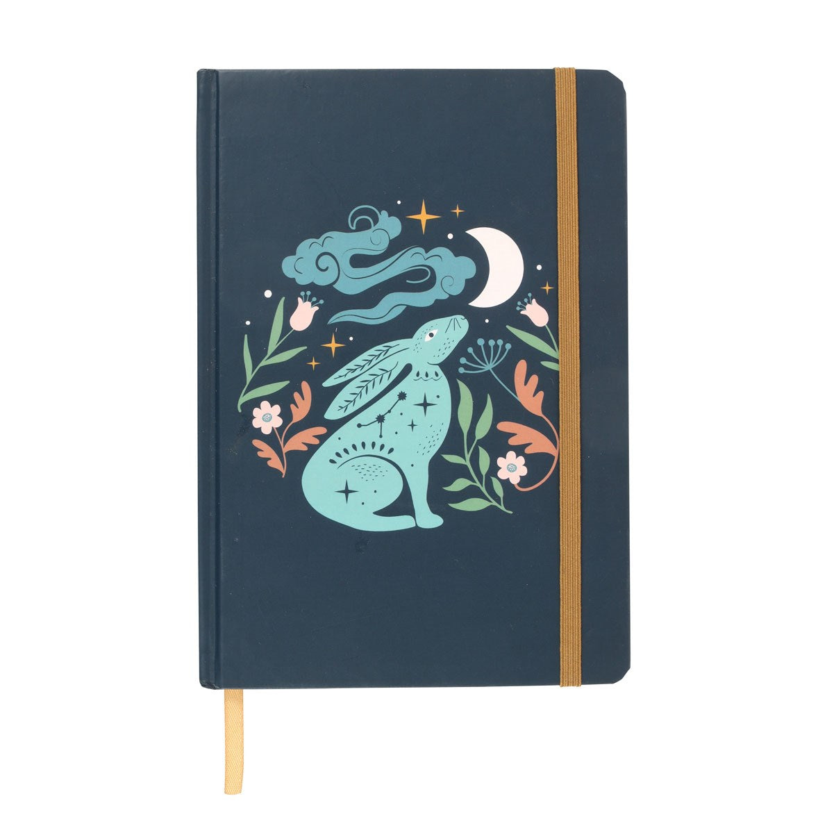 Midnight Hare Lined A5 Hardback Notebook