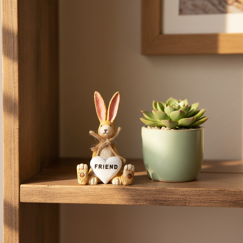 Mini Jasper Rabbit Friend Figurine - lifestyle v2
