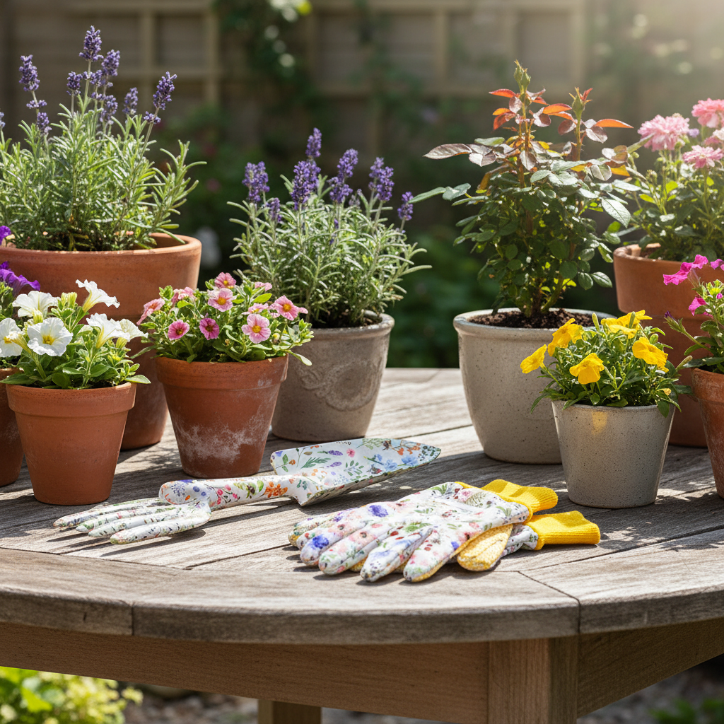 Nectar Meadows Gardening Set - Flat Lay