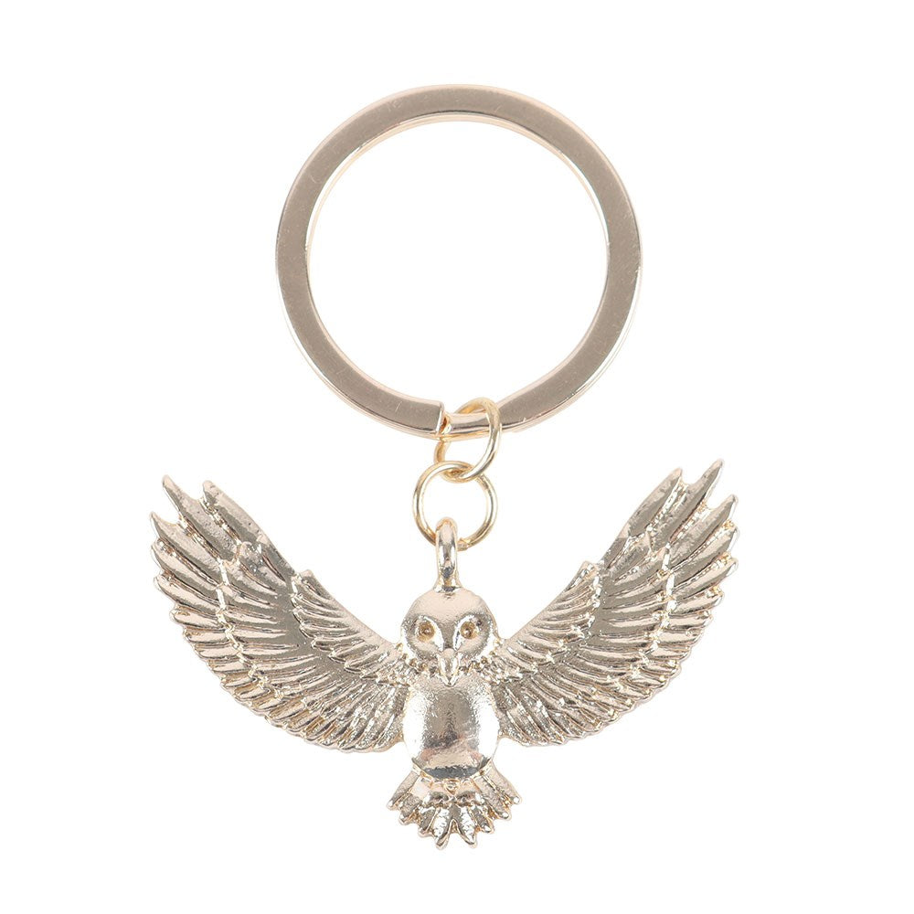 Night Owl Gold Metal Keyring