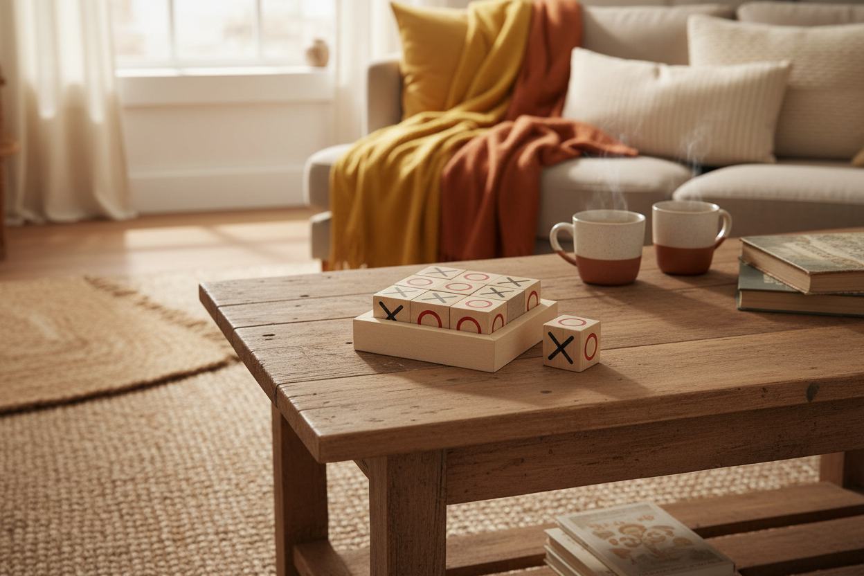 Noughts & Crosses on Coffee Table