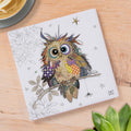 Otto The Owl ceramic coaster by Bug Art featuring detailed owl artwork and decorative nature-inspired design.