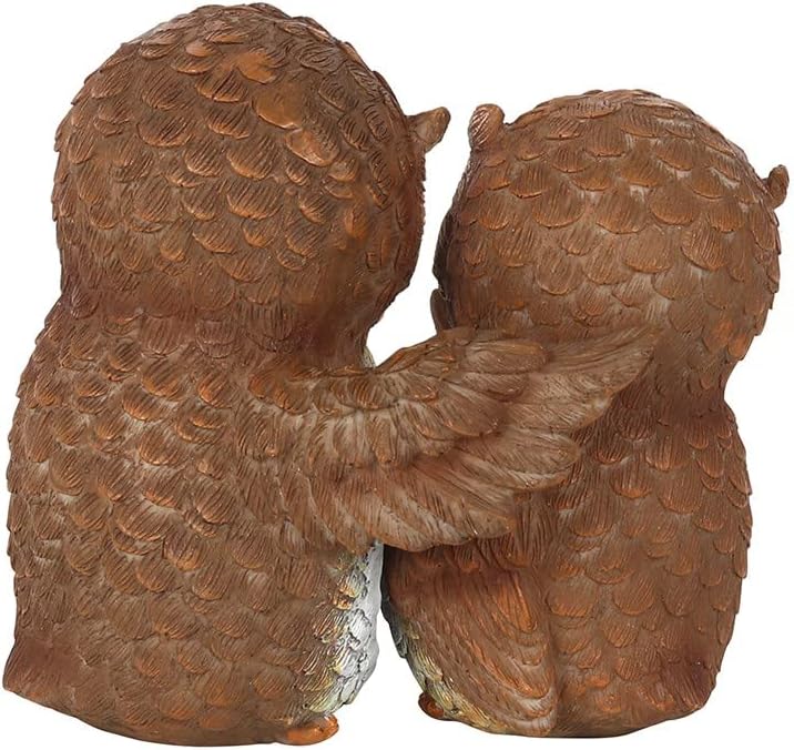 "Owl Embrace" Pair Of Owls Figurine